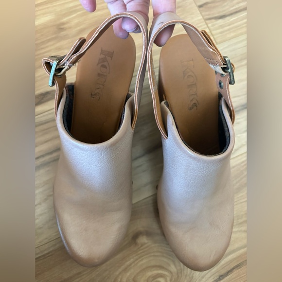 Korks Women's Tan Leather Teagan Clogs Size 8 - Picture 5 of 8